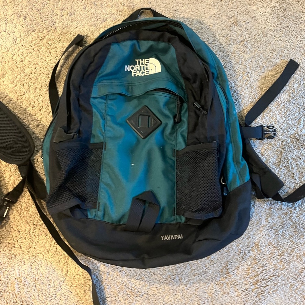 North face yavpai bag green backpack for school